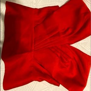 Off shoulder red blouse